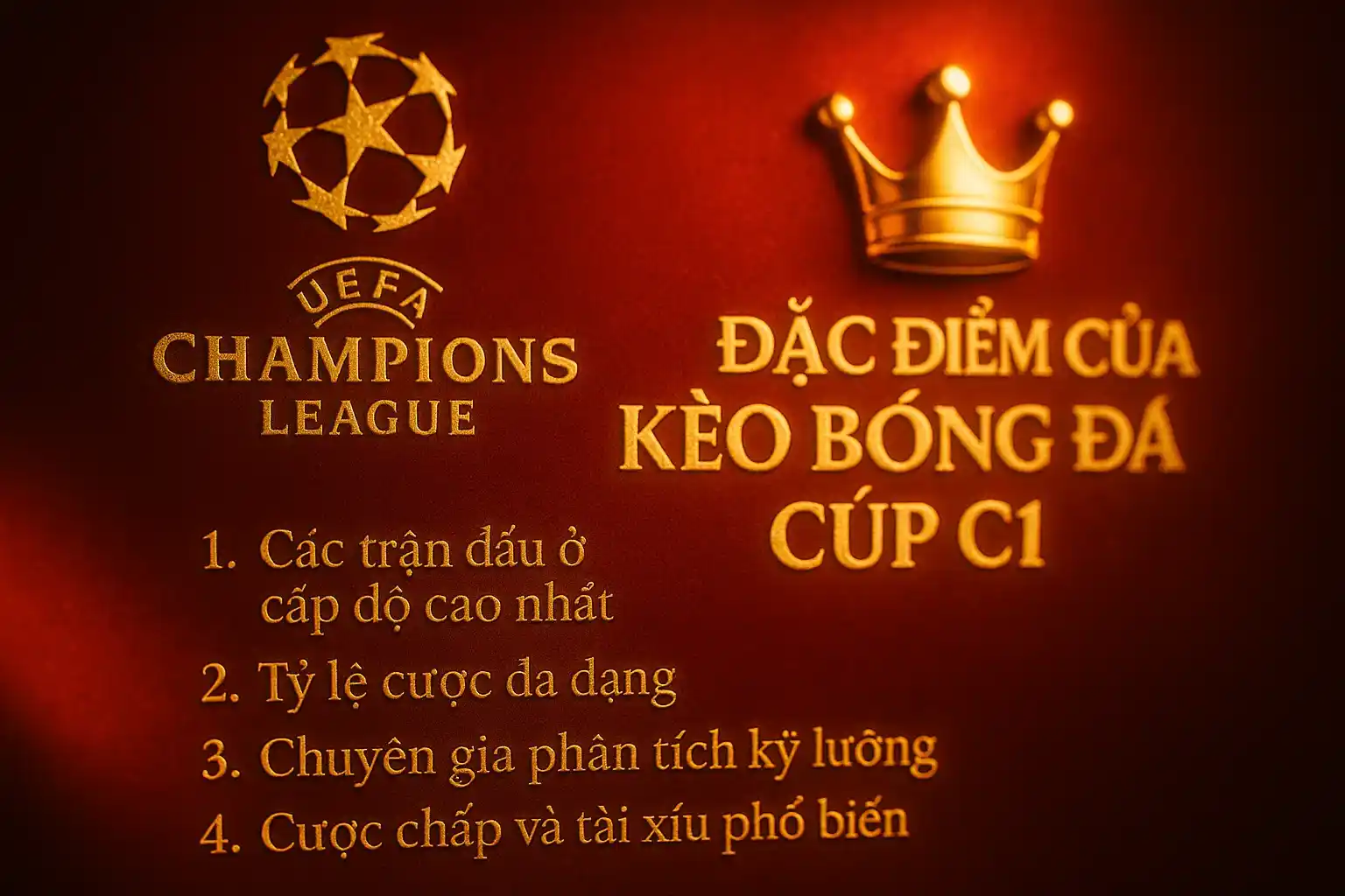 Kèo Bóng Đá Cúp C1 – Phân Tích Sâu Giải Đấu Châu Âu Và Cơ Hội Đầu Tư Hiệu Quả 4 Đặc Điểm Của Kèo Bóng Đá Cúp C1