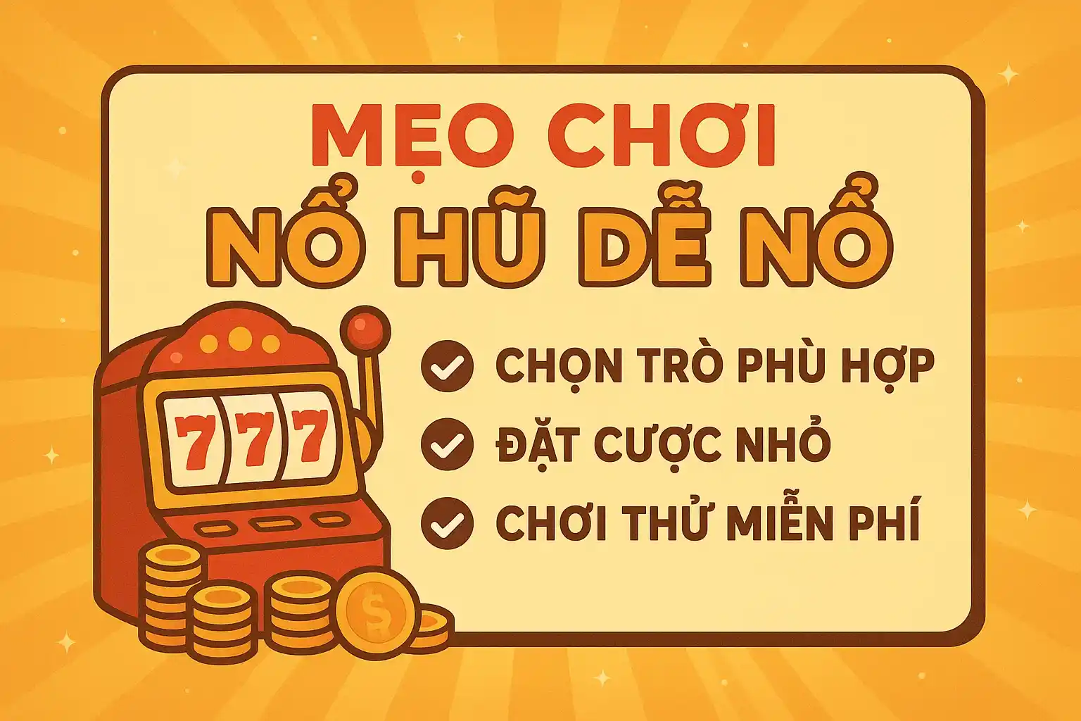 Chơi Nổ Hũ Dễ Nổ – Bí Quyết Quay Là Thắng Cho Người Mới 7 Mẹo Chơi Nổ Hũ Dễ Nổ